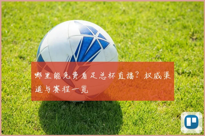 哪里能免费看足总杯直播？权威渠道与赛程一览
